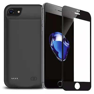 Full Coverage Glass&7000mAh External Battery Charger Case IPhone 6 Plus 6S Plus • $65.54