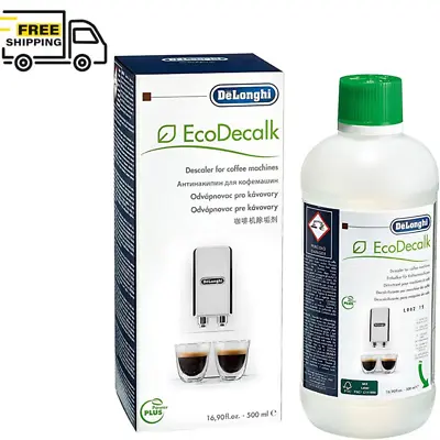 $53.94 • Buy DeLonghi EcoDecalk Natural Descaler For Coffee Machines 500ML DLSC500 GENUINE