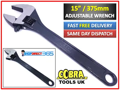 Quality Large Jumbo 15  Inch / 375mm Monkey Wrench Adjustable Spanner Tool 23-37 • £10.99