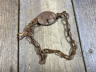 Vintage Antique Lock Made In Germany Bike Bicycle Chain Lock Old Lock With Keys • $32.99