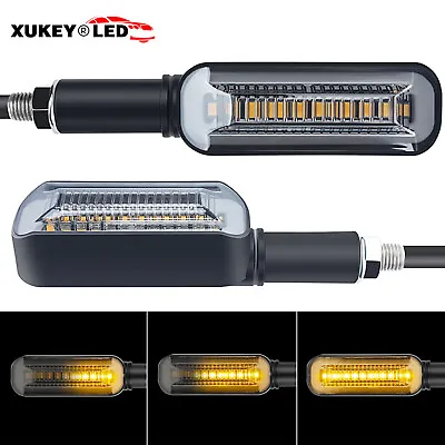 Sequential Flowing LED Lamp Motorcycle Turn Signal Indicator Lights DRL Brake US • $10.33