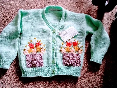 Hand Knitted Baby Cardigan 12-18 Months • £8.50