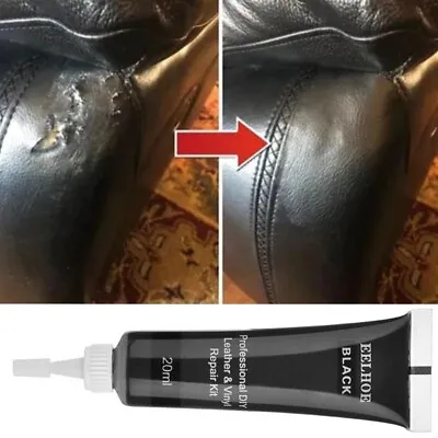 Black Leather Repair Filler Kit Leather Repair Patch Black For Car Seat Sofa • $7.68