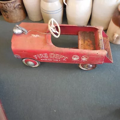 Battalion No. 1 Fire Truck - Metal Pressed Pedal Car • $375