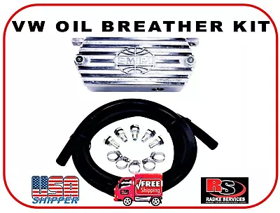 VW OIL BREATHER KIT W/ Hose & Hardware Air-Cooled EMPI 8544 BUG BUS GHIA BUGGY • $62.45