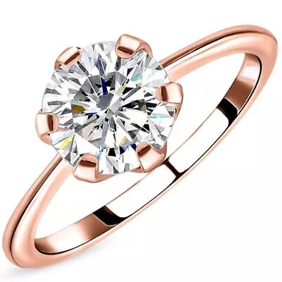 TJC 0.74ct Moissanite Solitaire Ring For Women In Sterling Silver • £22.99