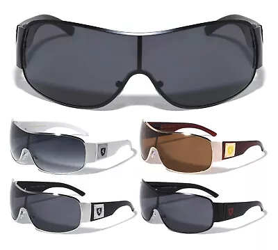 Khan Oversized One Piece Shield Lens Wrap Around Sport Sunglasses Retro Designer • $15.95