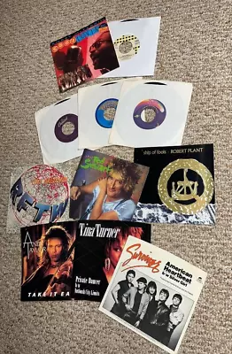Rare 7  Lot Soul N.Soul Funk Disco 45's & MANY POP NEW WAVE ROCK Picture Sleeves • $2.25