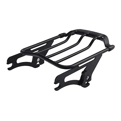 Black Detachable Two Up Luggage Rack Fit For Harley Touring Electra Glide 09-23 • $49.50