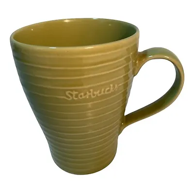 $13 • Buy Starbucks Design House Stockholm Sage Coffee Mug Cup Ribbed Lines 12oz 2009 New