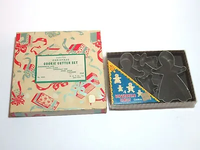 2 Vintage Box Sets Metal Cookie Cutters Veritas Christmas & Fox Run Gingerbread • $30