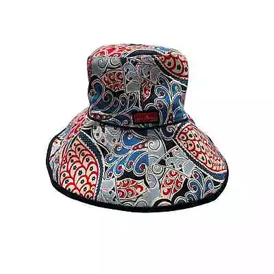 Vera Bradley Seaside Collection Cotton Sun Hat Red White Blue Paisley • $18