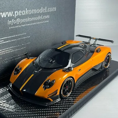 1/18 Peako Model Pagani Zonda Cinque Orange With Carbon Base Special Edition • $799.99