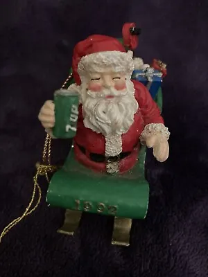 7up 7 Up Santa Sleigh Cool Spot Vintage 1992 Christmas Tree Ornament No Box • $10.99