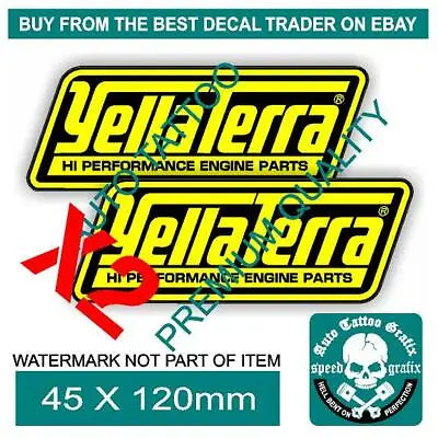 Yella Terra Decal Sticker X2 Vintage Motorsport Hot Rod Toolbox Decals Stickers • $5.50