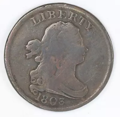 1803 Draped Bust Half Cent. 1/2 C 1/200 • $2.25