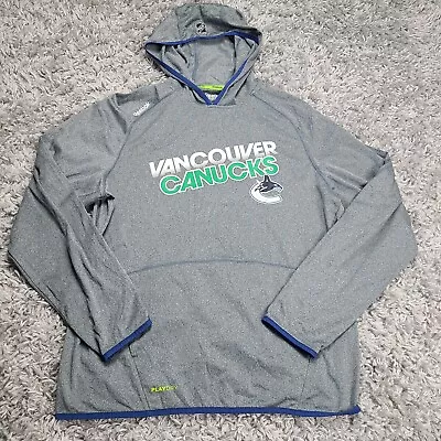 Vancouver Canucks Reebok PlayDry Center Ice Training Sweatshirt Men's Size Large • $24.95