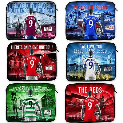 Personalised Football Tablet Case Neoprene Sleeve Cover Travel - All Teams AF • £12.95