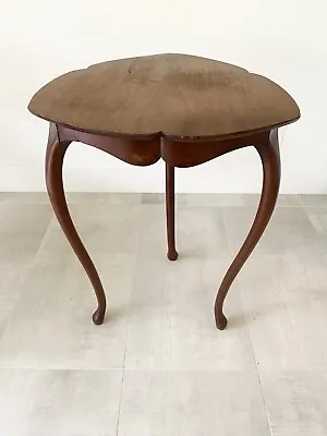 Antique Occasional Side End Table Clover Shaped Top Mahogany • $211.65