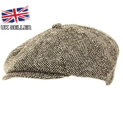  Mens Newsboy Cap 8 Panel Flat Gatsby Baker Boy Hat Peaky Blinders Uk Seller • £10.99