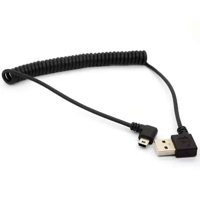 GLHONG Coiled Mini USB Cable 90 Degree Spring USB 2.0 To Mini USB Cable Cord... • $16.76