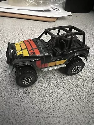 Vintage 1983 Matchbox Jeep 4X4 Wrangler CJ-7 Renegade Black 1/64 • $9