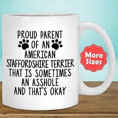 Funny American Staffordshire Terrier Gifts Amstaff Am Staff Mug Coffee Cup Dog • $26.99