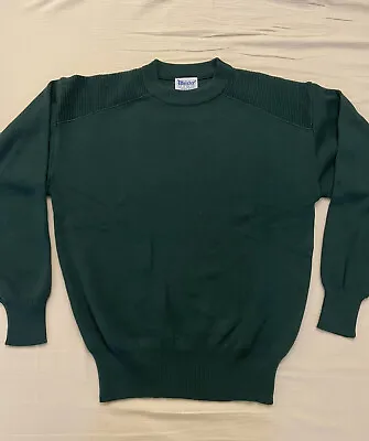 Vintage Meister Green Wool Sweater Size Medium Made In Hong Kong • $24.95