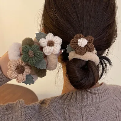 Girls Rubber Bands Flowers Elastic Hair Rope Ponytail Holder Hair Accessories • $1.59