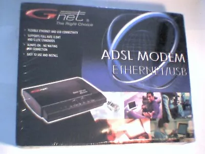 £96.35 • Buy ** NEW ** SEALED ** Gnet ADSL Ethernet / USB BB0062 GBB0062B/TM External Modem