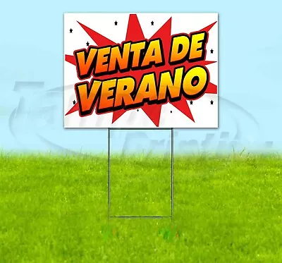 VENTA DE VERANO 18x24 Yard Sign Corrugated Plastic Bandit Lawn Business USA • $28.34