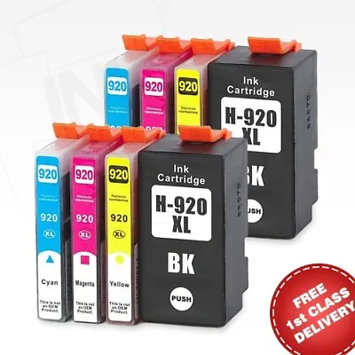 2 Full Sets Of Non-OEM Ink 920XL For HP OfficeJet 6000 6500 6500A 7000 7500A • £15.99