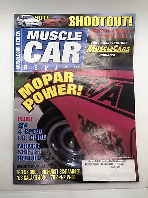 Muscle Car Review Magazine August September 1995 Mustang Cobra Camaro Z/28 Mopar • $16.51