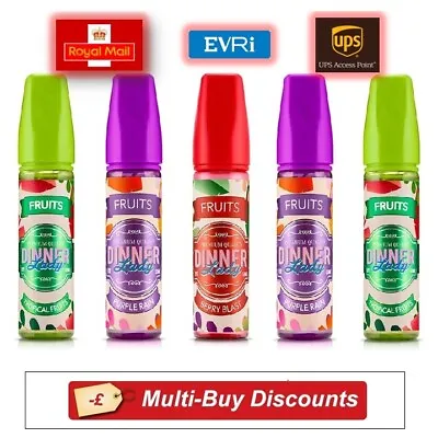 £9.45 • Buy Dinner Lady E Liquid 50ml Vape Juice - All Flavours - 70VG Nicotine Free 0mg