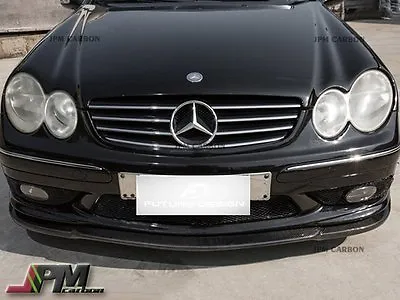 CS Type Front Bumper Lip Carbon Fiber Fit 03-05 W209 CLK55 CLK550 AMG Bumper • $348.98