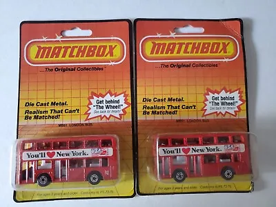 1983 Matchbox Superfast MB51 London Bus   You'll Love New York  On Cards • $19.99