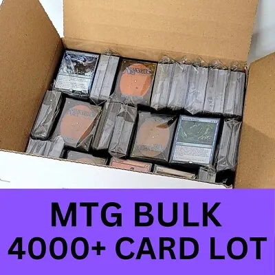 MAGIC THE GATHERING BUNDLE 4000 UNSORTED BULK JOB LOT MTG CARDS - All RARITIES • £139.95