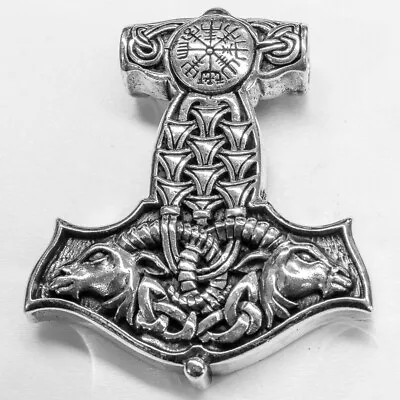 £58 • Buy Viking Axe Head Goat Pendant 925 Silver Nordic Celtic Knotwork Pagan Feeanddave