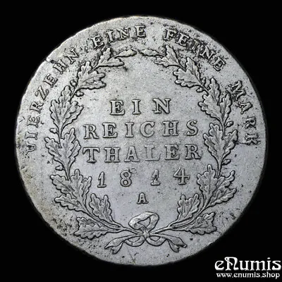 GERMANY PRUSSIA Friedrich Wilhelm III Taler 1814 VF+ • $90.25