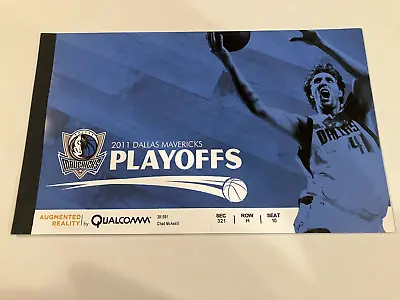 Dallas Mavericks Original 2011 Championship 16 Playoff Ticket Booklet Nowitzki • $699.99