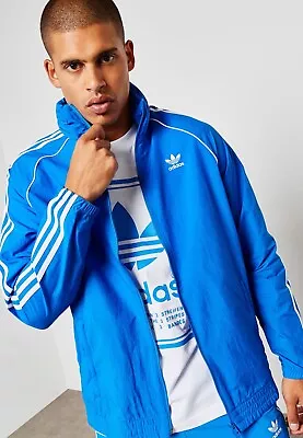 Rare Vintage Adidas Supers Originals Superstar Windbreaker Jacket Blue Medium • $59.99