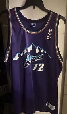 Vintage Utah Jazz John Stockton Jersey Champion Size 52 XL/XXL • $85