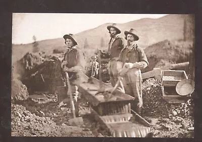 Real Photo Yreka Flats California Gold Digging Miners Postcard Copy • $11.99