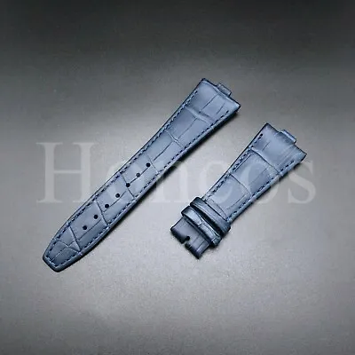 $25.99 • Buy 26X18 MM Leather Watch Strap Band Dark Blue Fits For VC Overseas