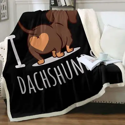 Cool I Love Dachshunds Throw Blanket • $64.90