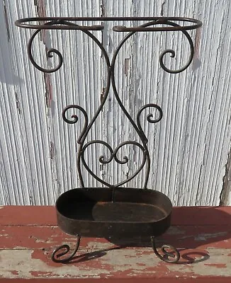 Antique Umbrella Stand Wrought Iron 15 X 22.5 X 8 Very Strong • $35.96