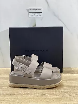 $116.92 • Buy Paloma Barcelo’ Women's Sandal Adeline Leather Taupe Wedge 37