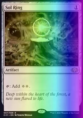 MTG Magic The Gathering Sol Ring (7/8) Commander Collection Green LP FOIL • $15.95