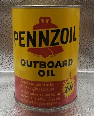 Vintage Original Pennzoil Outboard Motor Oil 1 Quart Can • $40