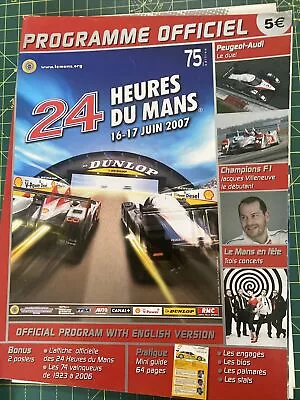 Race Programme Le Mans 24 Hrs 16-17 June 2007 English Language A4 • £6